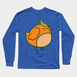 Orange Banana Bird Long Sleeve T-Shirt